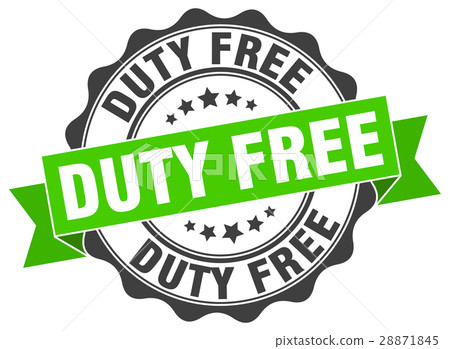 duty free stamp. sign. seal 28871845