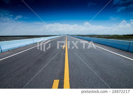 Empty road with blue sky. Empty road with blue sky. 28872217