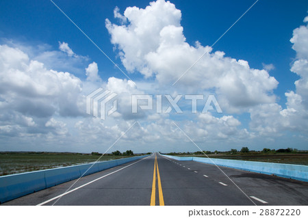 Empty road with blue sky. 28872220