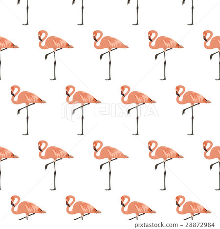 Flamingo bird seamless pattern background - Stock Illustration ...