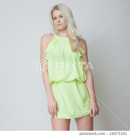 attractive fashion blond girl with blue eyes attractive fashion blond girl with blue eyes 28875102
