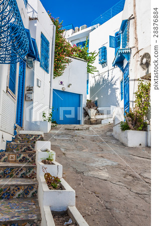 Sidi Bou Said - typical building with white walls 28876884