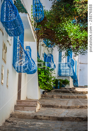 Sidi Bou Said - typical building with white walls 28876888