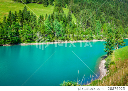 beautiful view mountain lake. Steg,Malbun beautiful view mountain lake. Steg,Malbun 28876925