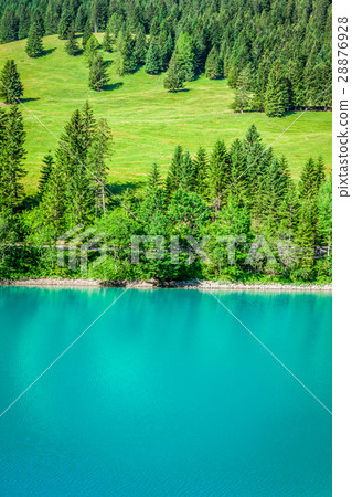 beautiful view mountain lake. Steg,Malbun beautiful view mountain lake. Steg,Malbun 28876928