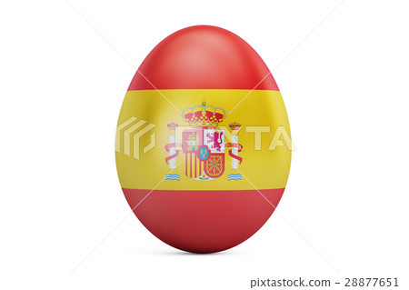 Easter egg with flag of Spain, 3D rendering 28877651