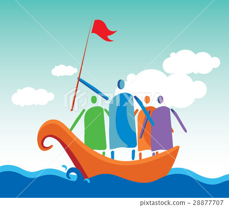 Leaders and people crowd the ocean Leaders and people crowd the ocean 28877707