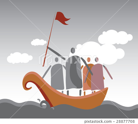 Leaders and people crowd the ocean Leaders and people crowd the ocean 28877708