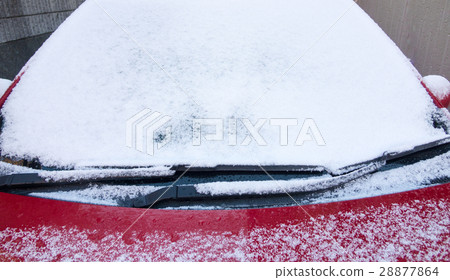 Snow and passenger car Snow and passenger car 28877864