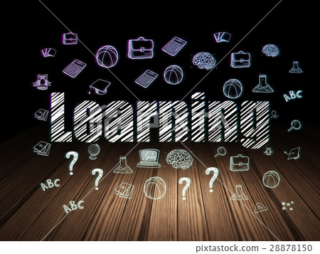 Studying concept: Learning in grunge dark room 28878150