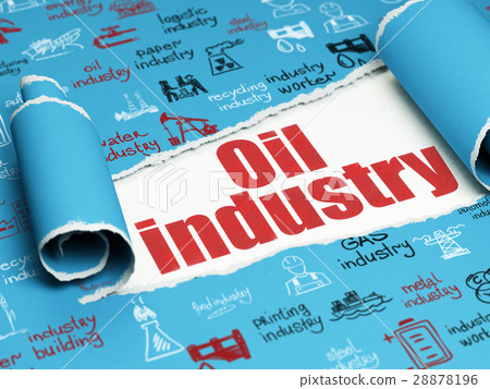 Manufacuring concept: red text Oil Industry under Manufacuring concept: red text Oil Industry under 28878196