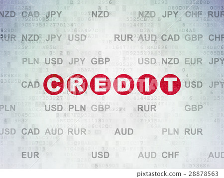 Money concept: Credit on Digital Data Paper 28878563