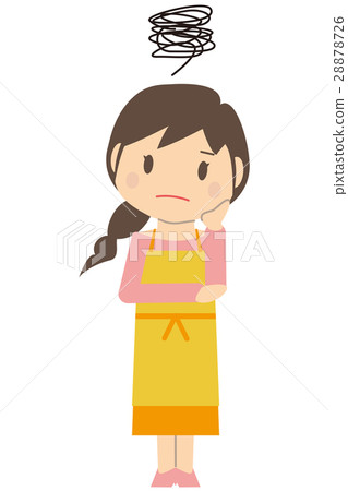 Cute little hairstyle housewife suffered by touching his face Cute little hairstyle housewife suffered by touching his face 28878726