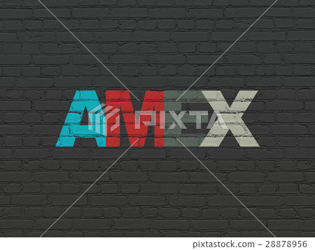 Stock market indexes concept: AMEX on wall Stock market indexes concept: AMEX on wall 28878956