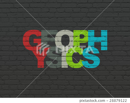 Science concept: Geophysics on wall background 28879122