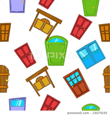 Opening door pattern, cartoon style 28879295