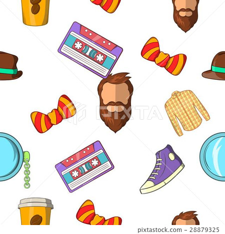 Hipster pattern, cartoon style 28879325