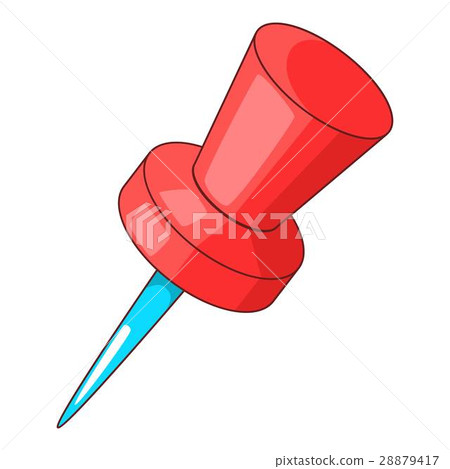 Illustration Of White Push Pin. Royalty Free SVG, Cliparts