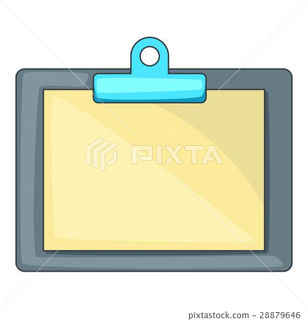 Clipboard with blank sheet of paper icon 28879646