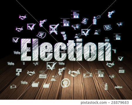 Political concept: Election in grunge dark room Political concept: Election in grunge dark room 28879683