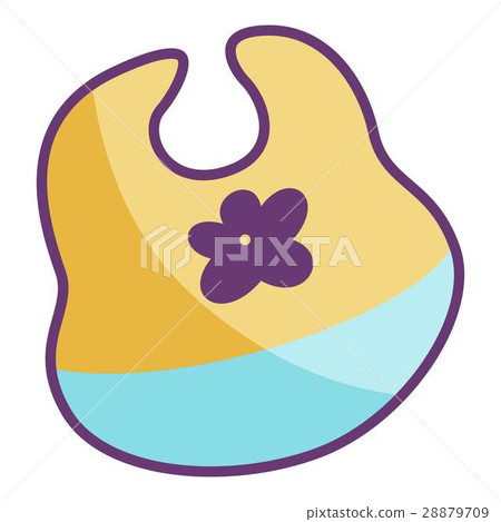 Baby bib icon, cartoon style 28879709