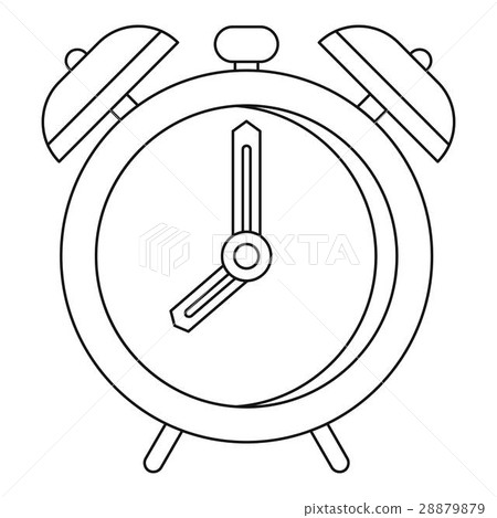 Alarm clock icon, outline style Alarm clock icon, outline style 28879879