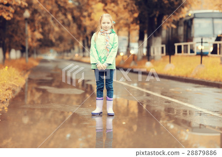 portrait of a girl 6 years old city street 28879886
