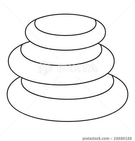 Spa stones icon, outline style 28880188