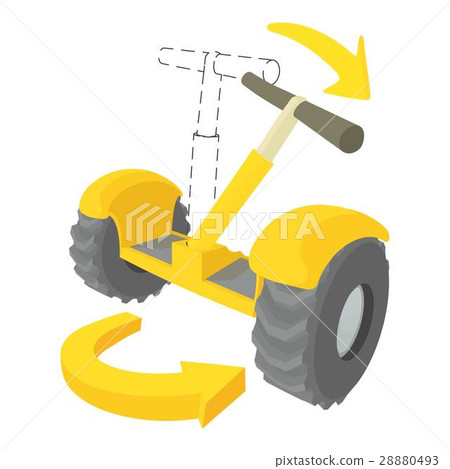 Inclined segway icon, cartoon style 28880493