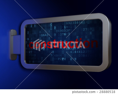 Construction concept: Construction on billboard Construction concept: Construction on billboard 28880518