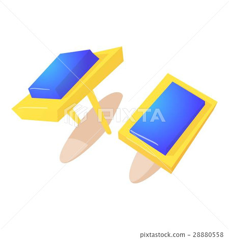 Cufflinks icon, cartoon style 28880558