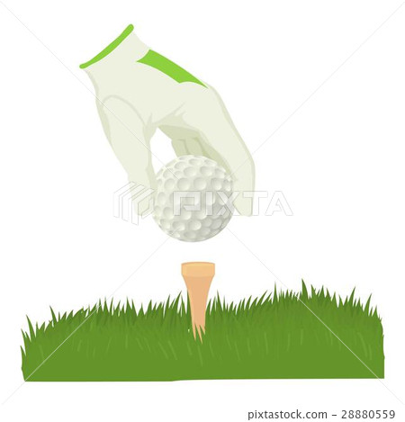 Golf ball icon, cartoon style 28880559