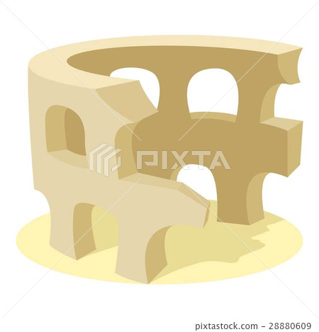 Coliseum icon, cartoon style 28880609