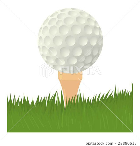 Ball for golf icon, cartoon style Ball for golf icon, cartoon style 28880615