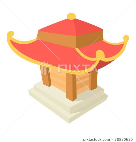 Asian pagoda icon, cartoon style 28880650