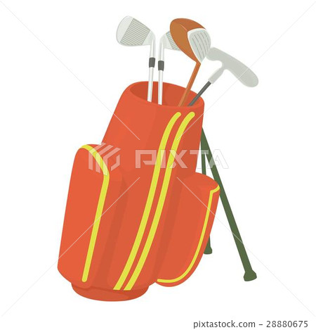 Golfing bag icon, cartoon style 28880675
