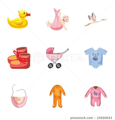 Child icons set, cartoon style 28880683