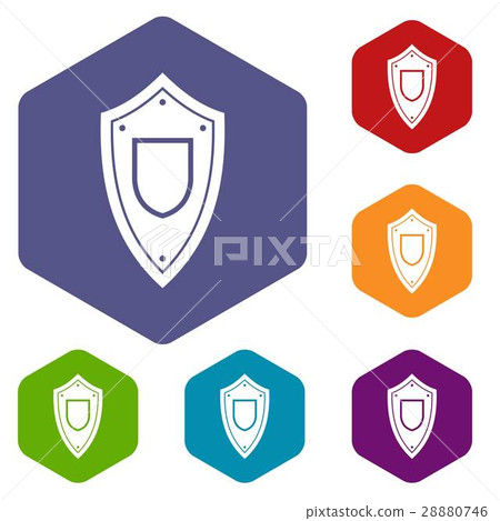 Shield icons set - Stock Illustration [28880746] - PIXTA