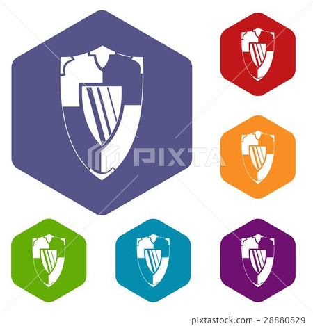 Shield icons set - Stock Illustration [28880829] - PIXTA