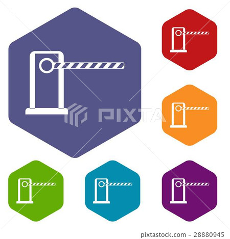 Parking entrance icons set Parking entrance icons set 28880945