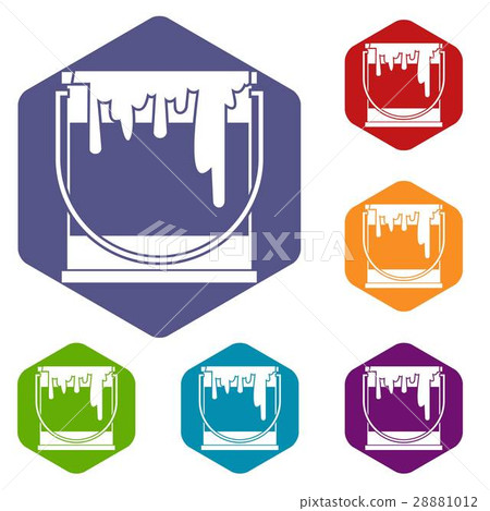Paint can icons set 28881012