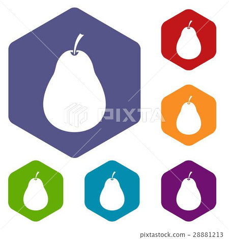 Pear icons set Pear icons set 28881213