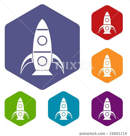 Rocket icons set Rocket icons set 28881214
