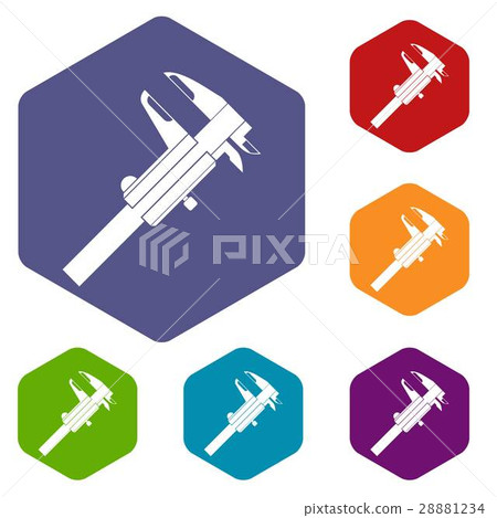 Calipers icons set 28881234
