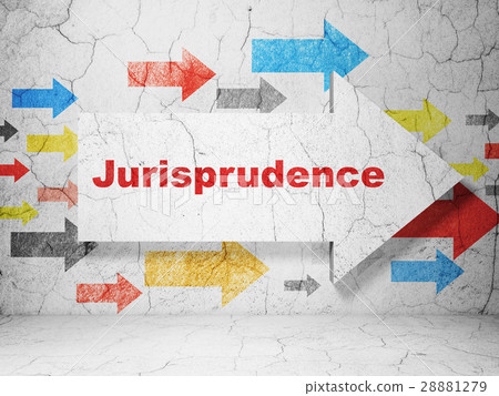 Law concept: arrow with Jurisprudence on grunge 28881279
