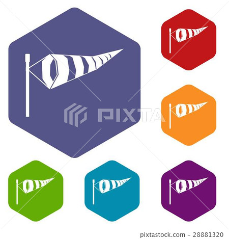 Windsock icons set 28881320