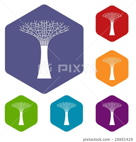 Singapore Supertree icons set Singapore Supertree icons set 28881429
