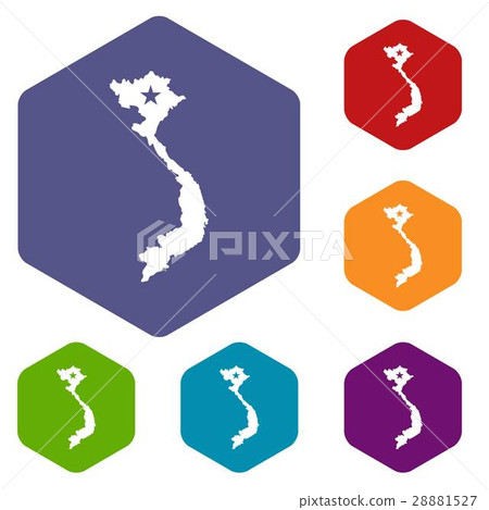 Vietnam map icons set Vietnam map icons set 28881527