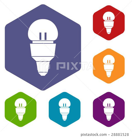 Reflector bulb icons set Reflector bulb icons set 28881528