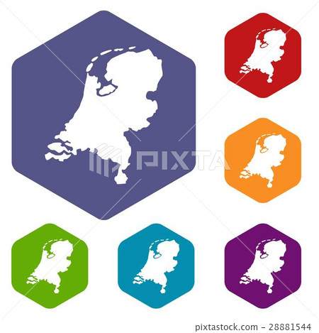 Holland map icons set - Stock Illustration [28881544] - PIXTA
